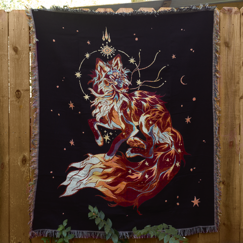 Starkeeper Fox Woven Blanket