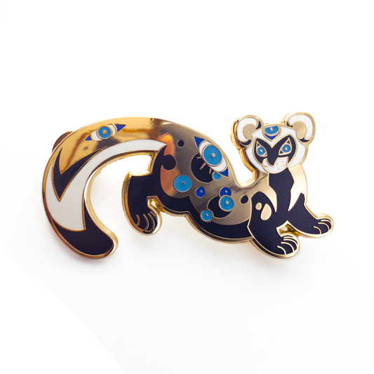 Marbled Polecat Pin